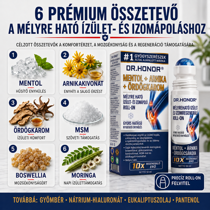 DR.HONOR® KOMPLEX ÍZÜLETI ÁPOLÁS Mélyreható regeneráló roll-on ízületekre és izmokra 🦴