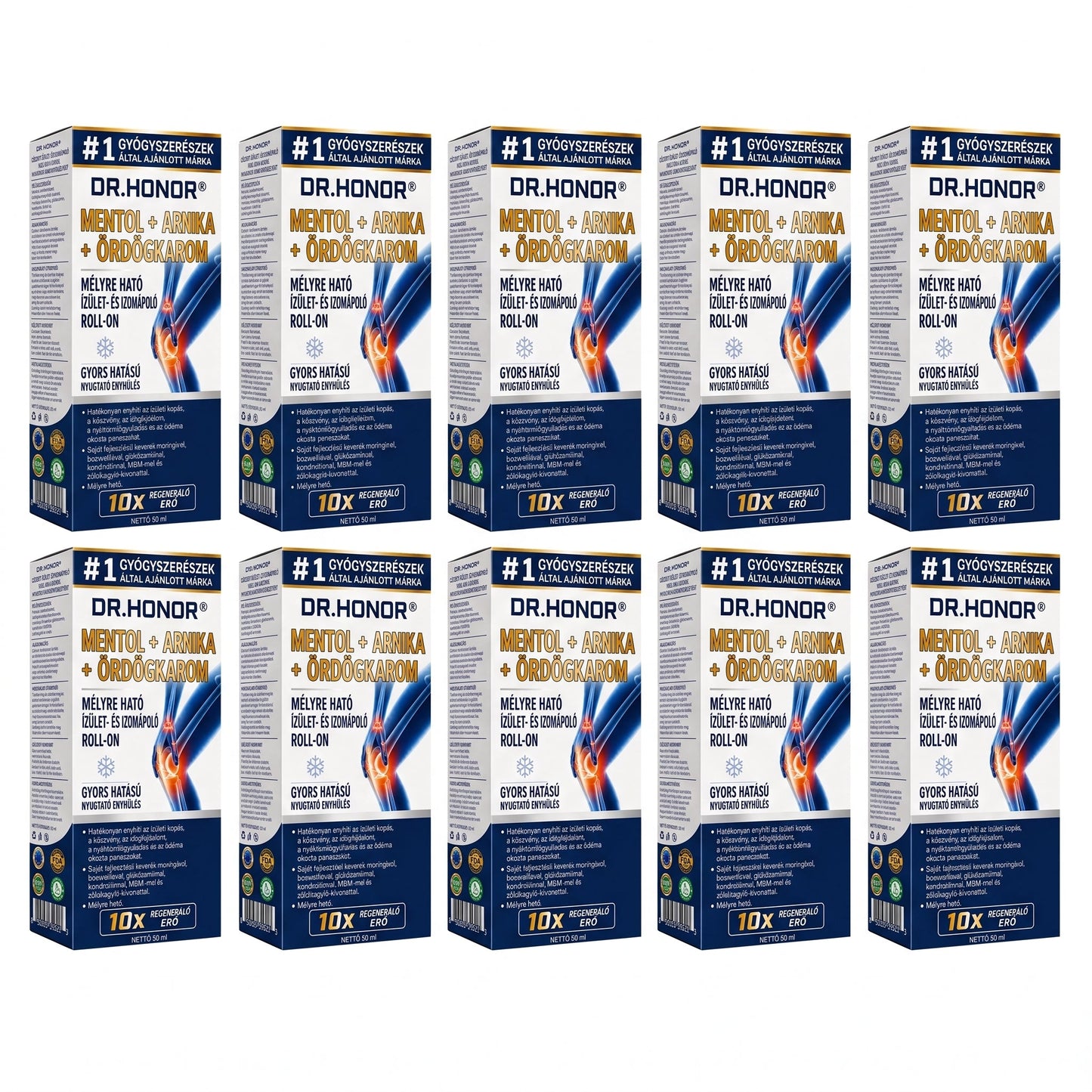 DR.HONOR® KOMPLEX ÍZÜLETI ÁPOLÁS Mélyreható regeneráló roll-on ízületekre és izmokra 🦴