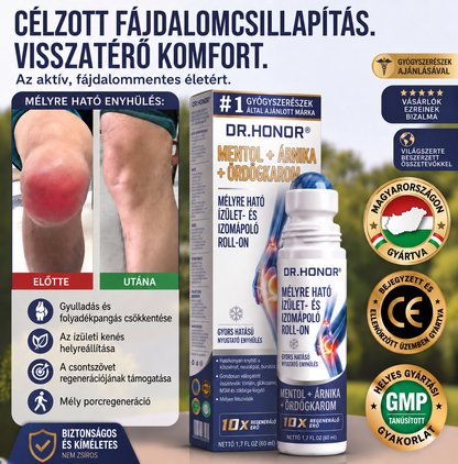 🔥DR.HONOR® KOMPLEX ÍZÜLETI ÁPOLÁS Mélyreható regeneráló roll-on ízületekre és izmokra 🦴