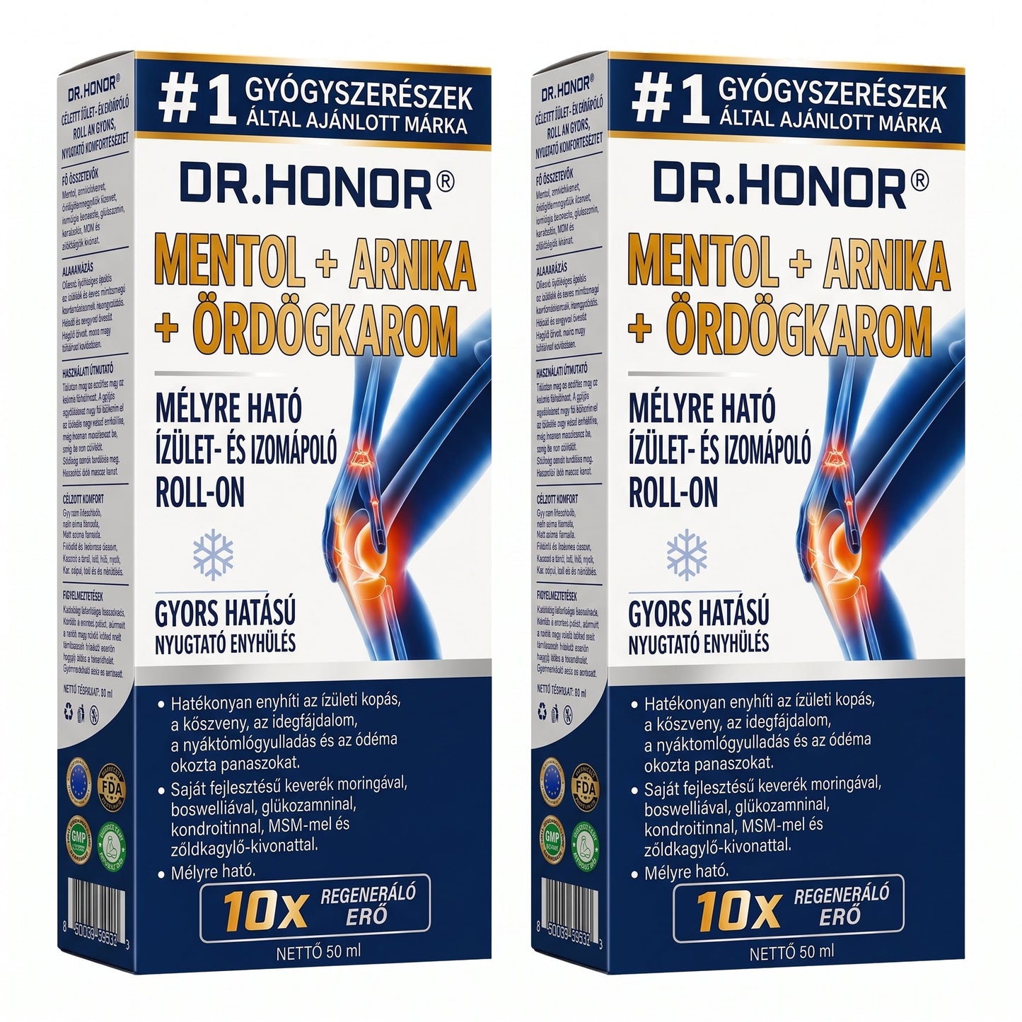 DR.HONOR® KOMPLEX ÍZÜLETI ÁPOLÁS Mélyreható regeneráló roll-on ízületekre és izmokra 🦴