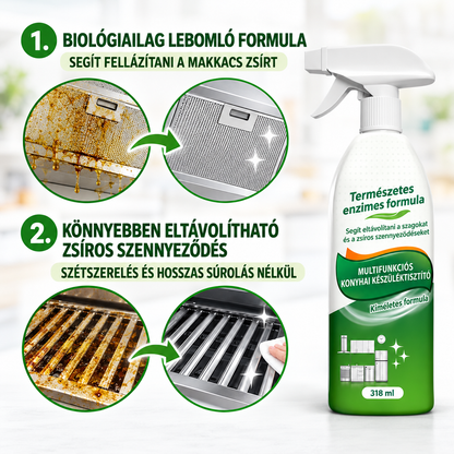 Segít eltávolítani a szagokat és a zsíros szennyeződéseket