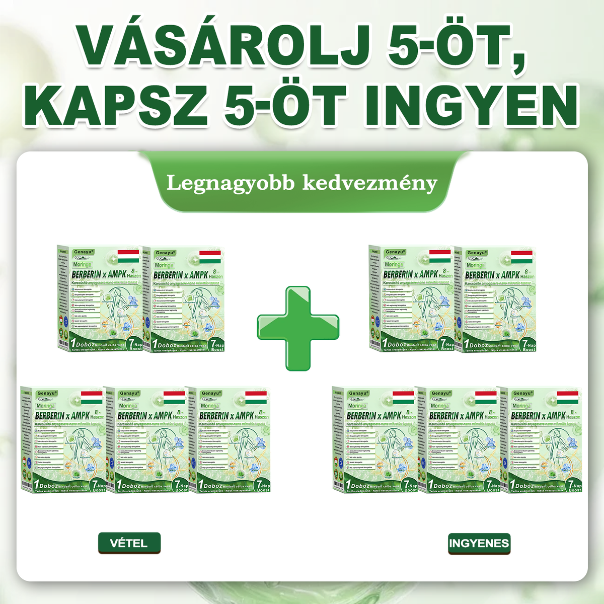 𝐆𝐞𝐧𝐚𝐲𝐮® 𝒎𝒆𝒕𝒂𝒃𝒐𝒍𝒊𝒌𝒖𝒔 𝒏𝒂𝒏𝒐 𝒎𝒊𝒌𝒓𝒐𝒕ű𝒔 𝒕𝒂𝒑𝒂𝒔𝒛🎉 (Csak naponta egyszer használható, látható eredmények 7 napon belül!) ✅ Berenil + Moringa formuláció, ideális tömegtúlzsúlláshoz, bőrhiányossághoz, cukorbetegséghez, apnához és ízületi problémákhoz 💥💥