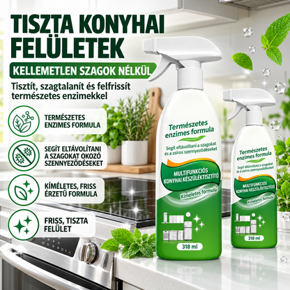 Segít eltávolítani a szagokat és a zsíros szennyeződéseket