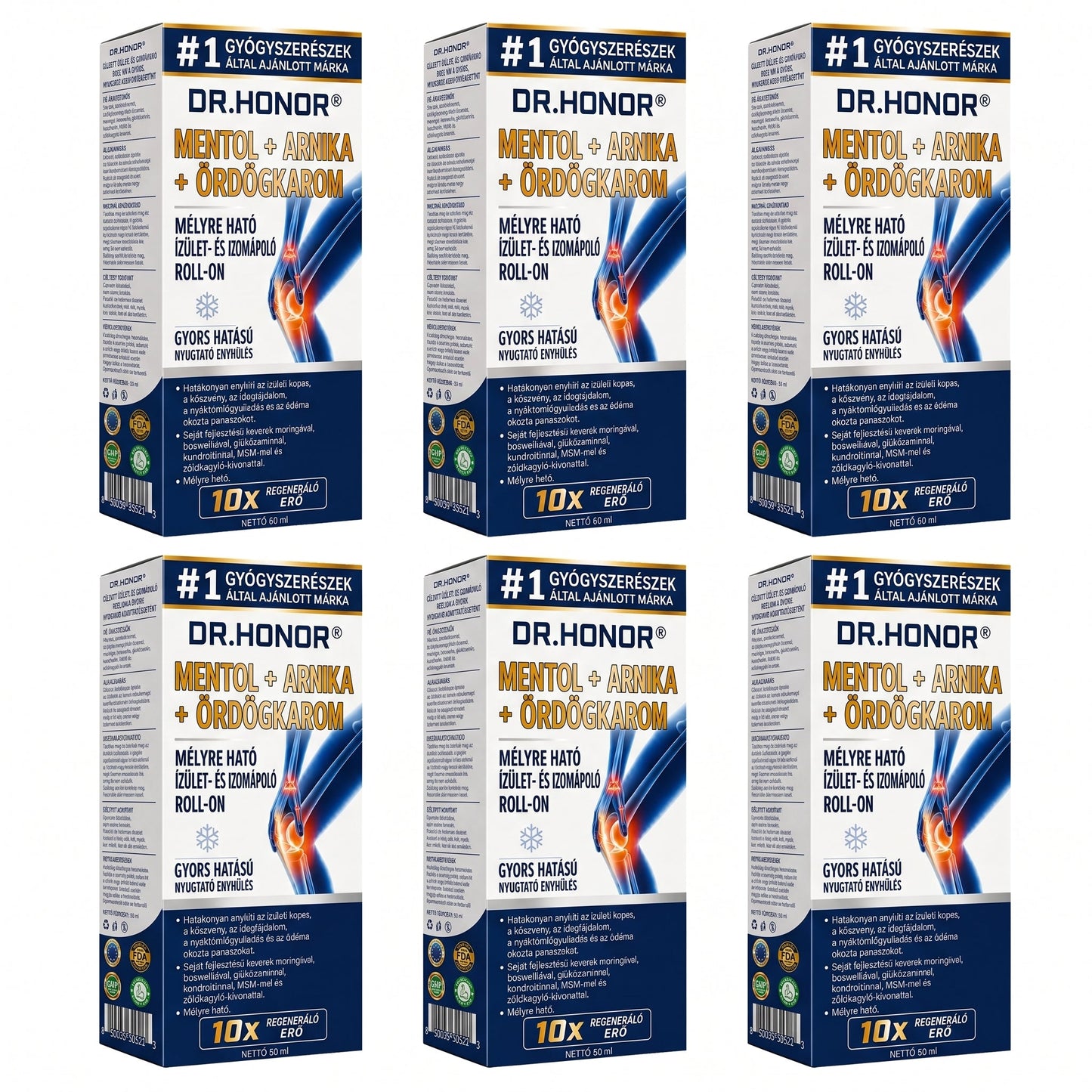 DR.HONOR® KOMPLEX ÍZÜLETI ÁPOLÁS Mélyreható regeneráló roll-on ízületekre és izmokra 🦴