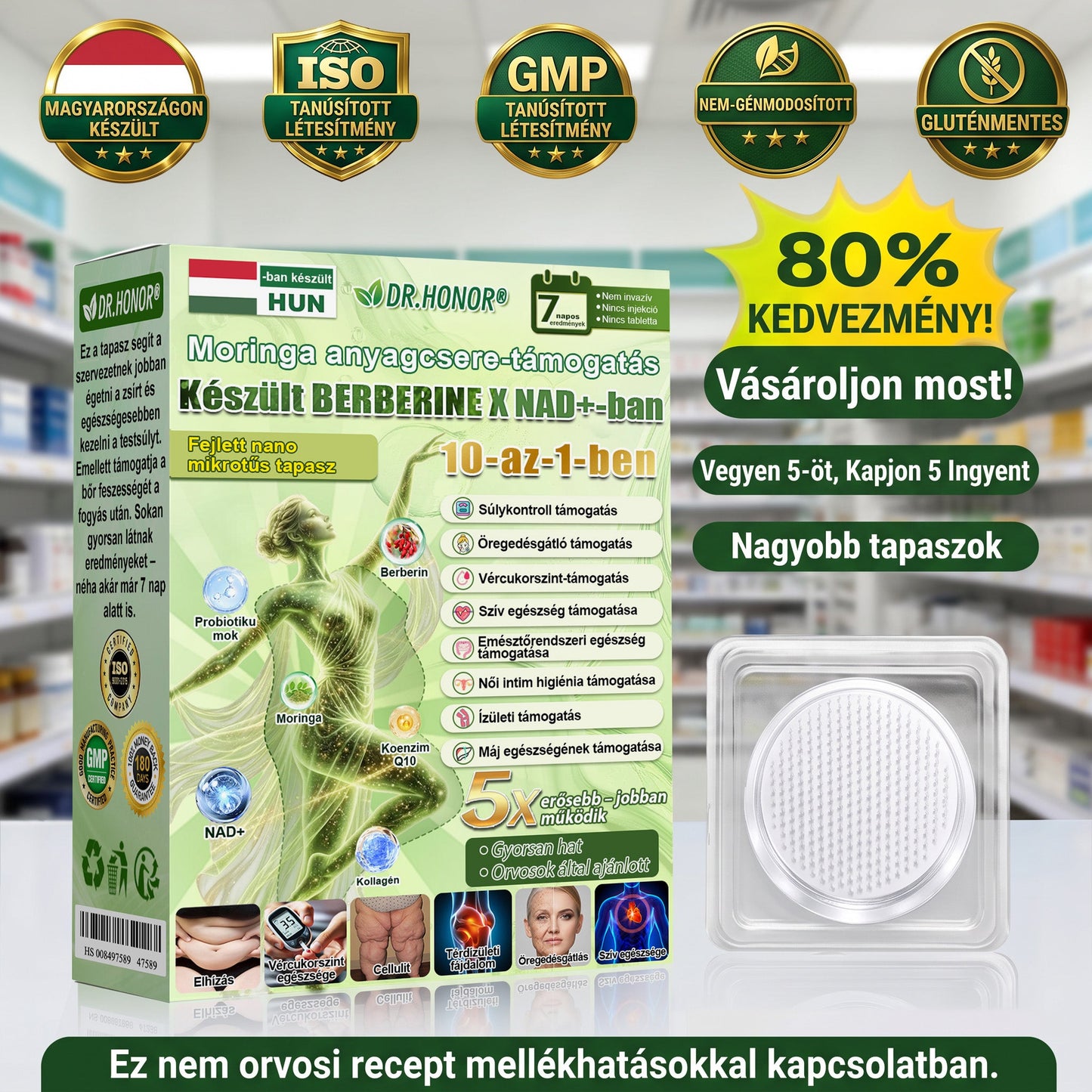 🔥 DR.HONOR® 10 az 1-ben nano-mikrotűs tapasz – Most 70% kedvezménnyel!