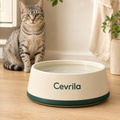 Cevrila® Whisker-Friendly Ceramic Cat Water Bowl