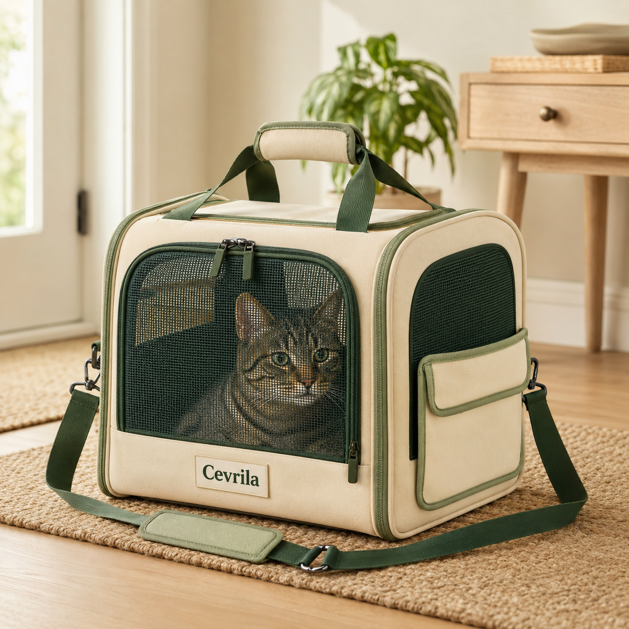 Cevrila® Breathable Soft-Sided Cat Travel Carrier