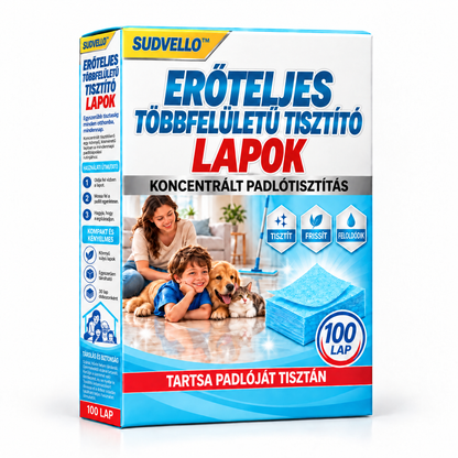🔥 SUDVELLO™ Erőteljes Tisztítólapok Többféle Felületre — Makacs Foltok, Erős Szennyeződések és Háziállatok Vizeletszaga Ellen
